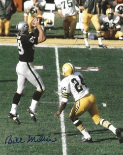 Autographed BILL MILLER 8X10 Oakland Raiders photo