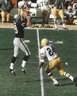 Autographed BILL MILLER 8X10 Oakland Raiders photo