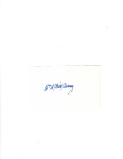 AUTOGRAPHED SIGNED BILL TERRY HOF 3x5 Index card