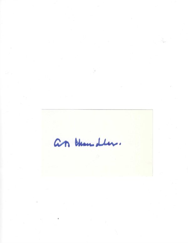 AUTOGRAPHED SIGNED ALBERT AB "HAPPY" CHANDLER 3x5 Index card