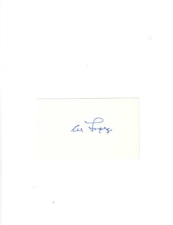 AUTOGRAPHED SIGNED AL LOPEZ 3x5 Index card