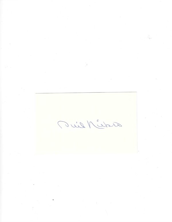 AUTOGRAPHED SIGNED PHIL NIEKRO 3x5 Index card