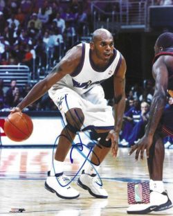Autographed JERRY STACKHOUSE 8X10 Washington Wizards Photo