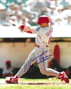 AUTOGRAPHED MICKEY TETTLETON 8X10 Texas Rangers Photo