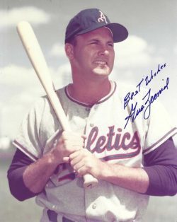 AUTOGRAPHED GUS ZERNIAL 8X10 Philadelphia A's Photo