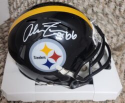 Autographed ALAN FANECA Pittsburgh Steelers Mini Helmet Beckett
