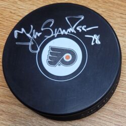 Autographed KJELL SAMUELSSON Philadelphia Flyers Hockey Puck