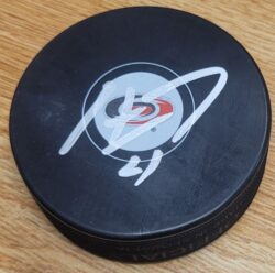 Autographed HAYDN FLEURY Carolina Hurricanes Hockey Puck