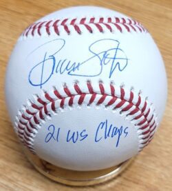 Autographed BRIAN SNITKER "21 WS Champs" Official Major League Baseball