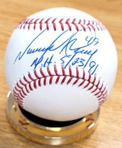 Autographed TOMMY GREENE "NH 5/23/91" Official Major League Baseball