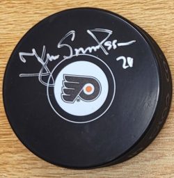Autographed KJELL SAMUELSSON Philadelphia Flyers Hockey Puck