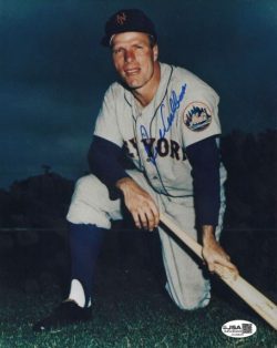 Autographed RICHIE ASHBURN 8X10 New York Mets photo JSA