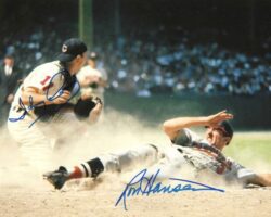 AUTOGRAPHED JOHNNY ROMANO Cleveland Indians and RON HANSEN Baltimore Orioles 8x10 Photo