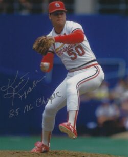 AUTOGRAPHED KURT KEPSHIRE "85 NL Champs" 8x10 St. Louis Cardinals Photo
