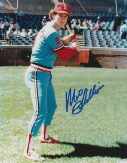 AUTOGRAPHED MIKE PHILLIPS 8x10 St. Louis Cardinals photo