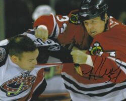 Autographed REED LOW 8x10 Chicago Blackhawks Photo