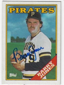 Auotgraphed BARRY JONES Pittsburgh Pirates 1988 Topps Card
