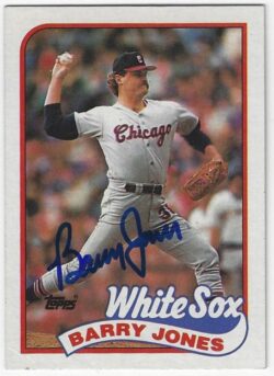 Auotgraphed BARRY JONES Chicago White Sox 1989 Topps Card
