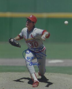 AUTOGRAPHED JOHN TUDOR "85, 87 NL Champs" 8x10 St. Louis Cardinals photo