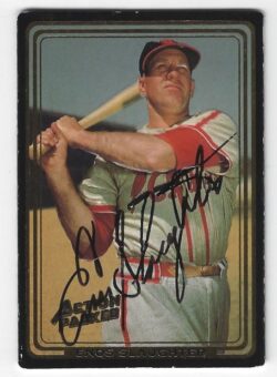 Autographed ENOS SLAUGHTER St. Louis Cardinals 1993 Action Packed Card #15