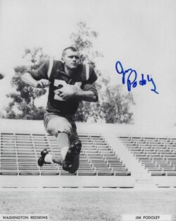 Autographed JIM PODOLEY 8x10 Washington Redskins Photo