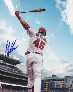 AUTOGRAPHED JOEY MENESES 8X10 Washington Nationals photo