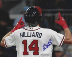 AUTOGRAPHED SAM HILLIARD 8X10 Atlanta Braves photo