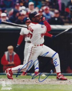 AUTOGRAPHED MARQUIS GRISSOM 8X0 Cleveland Indians Photo