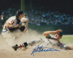 AUTOGRAPHED JOHNNY ROMANO Cleveland Indians and RON HANSEN Baltimore Orioles 8x10 Photo