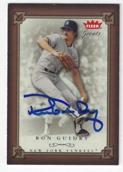Autographed RON GUIDRY New York Yankees 2004 Fleer Greats Card