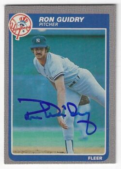 Autographed RON GUIDRY New York Yankees 1985 Fleer Card