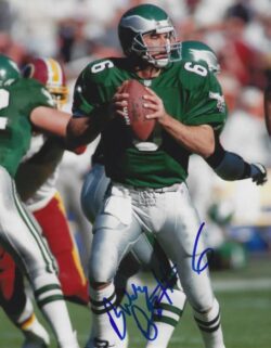 Autographed BUBBY BRISTER 8x10 Philadelphioa Eagles Photo