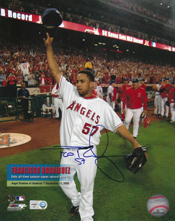 AUTOGRAPHED FRANCISCO RODRIGUEZ 8X10 California Angels Photo MLB