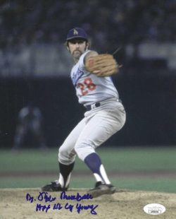 AUTOGRAPHED DR MIKE MARSHALL "1974 NL Cy Young" 8X10 Los Angeles Dodgers photo JSA