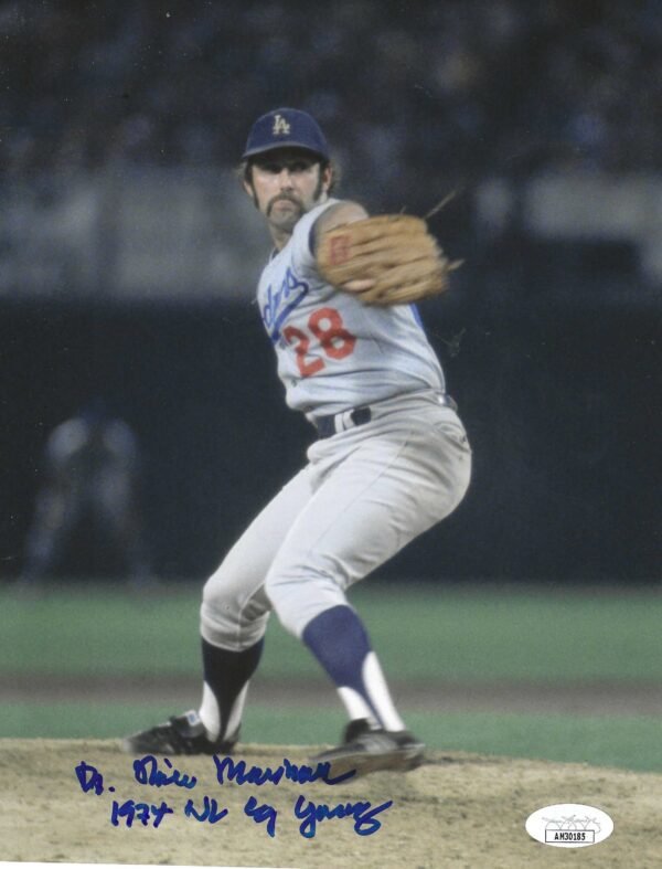 AUTOGRAPHED DR MIKE MARSHALL 8X10 Los Angeles Dodgers photo JSA