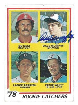 Autographed DALE MURPHY Atlanta Braves 1978 Topps Card