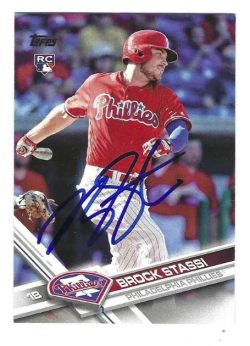 Autographed BROCK STASSI Philadelphia Phillies 2017 Topps Card