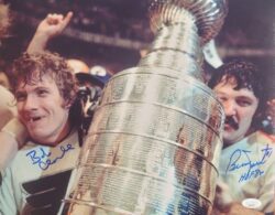 Autographed BOBBY CLARKE and BERNIE PARENT 11 x 14 Philadelphia Flyers Photo JSA