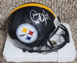 Autographed CRAIG COLQUITT Pittsburgh Steelers Mini Helmet with COA