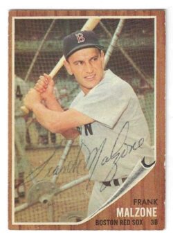 Autographed FRANK MALZONE Boston Red Sox 1962 Topps Card