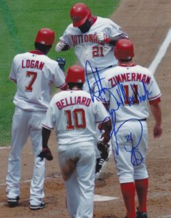 AUTOGRAPHED DMITRI YOUNG 8X10 Washington Nationals photo