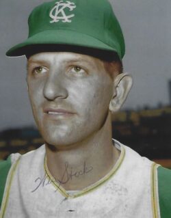 AUTOGRAPHED WES STOCK 8x10 Kansas City Athletics Photo