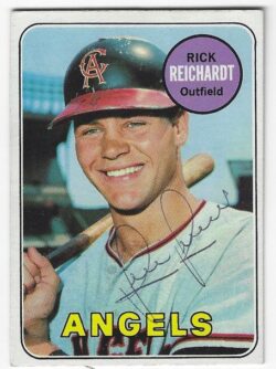 Autographed RICK REICHARDT California Angels 1969 Topps Card