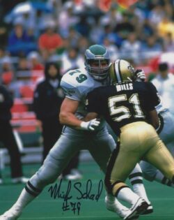Autographed MIKE SCHAD 8X10 Philadelphia Eagles Photo