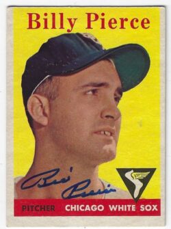Autographed BILLY PIERCE 1958 Chicago White Sox Topps Card