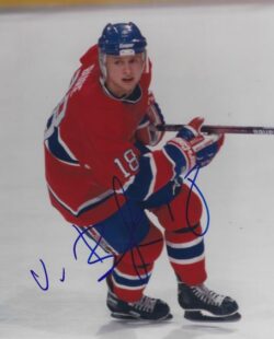 Autographed VALERI BURE 8X10 Montreal Canadiens Photo