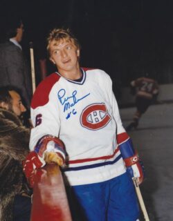 Autographed PIERRE MONDOU 8X10 Montreal Canadiens Photo