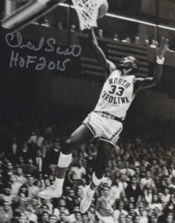 Autographed CHARLIE SCOTT "HOF 2015" 8X10 North Carolina Tar Heels photo