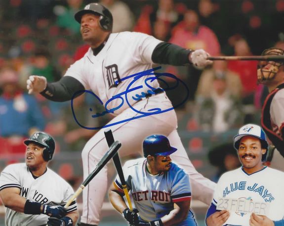 AUTOGRAPHED CECIL FIELDER 8X10 Detroit Tigers Photo - Main Line