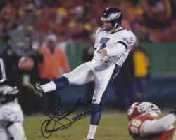 Autographed SEAN LANDETA 8X10 Philadelphia Eagles Photo